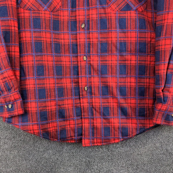 Outdoor Exchange Men's Flannel Shirt Jacket Shacket Multi Large Plaid Vintage - Picture 7 of 16